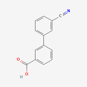 molecular formula C14H9NO2 B2858047 3'-Cyano-[1,1'-biphenyl]-3-carboxylic acid CAS No. 253678-93-2; 253878-93-2
