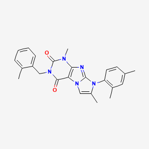 8-(2,4-dimethylphenyl)-1,7-dimethyl-3-(2-methylbenzyl)-1H-imidazo[2,1-f]purine-2,4(3H,8H)-dione