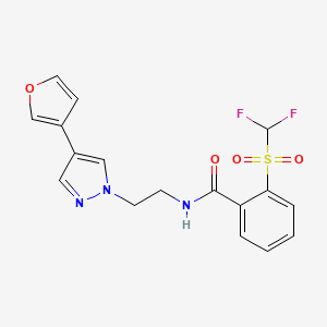 2-((difluoromethyl)sulfonyl)-N-(2-(4-(furan-3-yl)-1H-pyrazol-1-yl)ethyl)benzamide