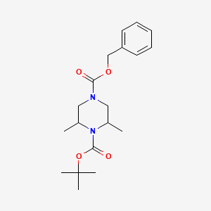 4-Benzyl 1-tert-butyl 2,6-dimethylpiperazine-1,4-dicarboxylate