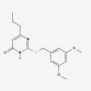2-((3,5-dimethoxybenzyl)thio)-6-propylpyrimidin-4(3H)-one