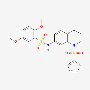 2,5-dimethoxy-N-(1-(thiophen-2-ylsulfonyl)-1,2,3,4-tetrahydroquinolin-7-yl)benzenesulfonamide