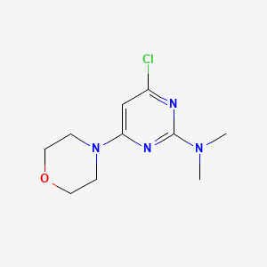 molecular formula C10H15ClN4O B2858073 4-chloro-N,N-dimethyl-6-morpholino-2-pyrimidinamine CAS No. 383147-83-9