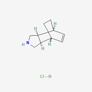 molecular formula C10H16ClN B2858081 (1R,2R,6S,7S)-4-氮杂三环[5.2.2.02,6]十一烯；盐酸盐 CAS No. 312728-68-0