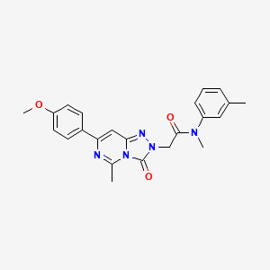 molecular formula C23H23N5O3 B2858084 2-[7-(4-methoxyphenyl)-5-methyl-3-oxo[1,2,4]triazolo[4,3-c]pyrimidin-2(3H)-yl]-N-methyl-N-(3-methylphenyl)acetamide CAS No. 1251631-42-1