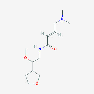 molecular formula C13H24N2O3 B2858088 (E)-4-(Dimethylamino)-N-[2-methoxy-2-(oxolan-3-yl)ethyl]but-2-enamide CAS No. 2411336-66-6