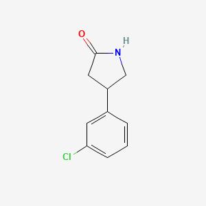 molecular formula C10H10ClNO B2858090 4-(3-Chlorophenyl)pyrrolidin-2-one CAS No. 357338-16-0