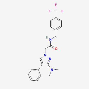 2-(3-(dimethylamino)-4-phenyl-1H-pyrazol-1-yl)-N-(4-(trifluoromethyl)benzyl)acetamide