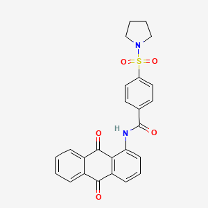 N-(9,10-dioxo-9,10-dihydroanthracen-1-yl)-4-(pyrrolidin-1-ylsulfonyl)benzamide