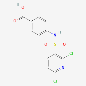 molecular formula C12H8Cl2N2O4S B2858096 4-(2,6-Dichloropyridine-3-sulfonamido)benzoic acid CAS No. 1259141-17-7