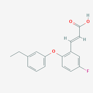 molecular formula C17H15FO3 B2858097 3-[2-(3-Ethylphenoxy)-5-fluorophenyl]prop-2-enoic acid CAS No. 1096862-66-6
