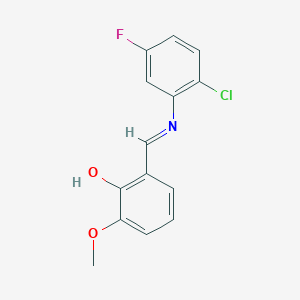 2-{(E)-[(2-chloro-5-fluorophenyl)imino]methyl}-6-methoxyphenol