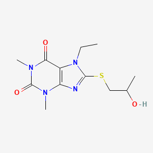 7-ethyl-8-((2-hydroxypropyl)thio)-1,3-dimethyl-1H-purine-2,6(3H,7H)-dione
