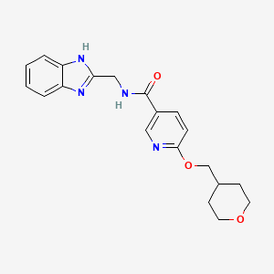 N-((1H-benzo[d]imidazol-2-yl)methyl)-6-((tetrahydro-2H-pyran-4-yl)methoxy)nicotinamide