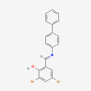 (E)-2-(([1,1'-biphenyl]-4-ylimino)methyl)-4,6-dibromophenol