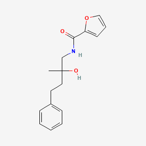 molecular formula C16H19NO3 B2858135 N-(2-hydroxy-2-methyl-4-phenylbutyl)furan-2-carboxamide CAS No. 1286725-08-3