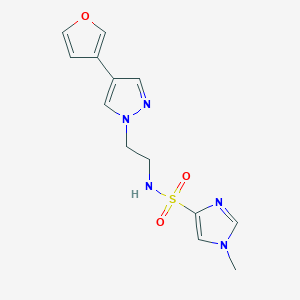 N-(2-(4-(furan-3-yl)-1H-pyrazol-1-yl)ethyl)-1-methyl-1H-imidazole-4-sulfonamide