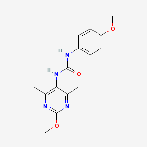 1-(4-Methoxy-2-methylphenyl)-3-(2-methoxy-4,6-dimethylpyrimidin-5-yl)urea