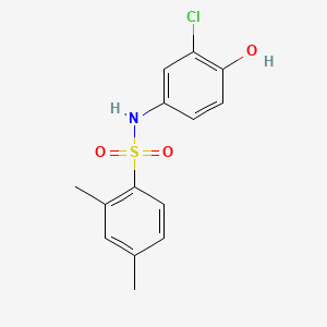 molecular formula C14H14ClNO3S B2858151 N-(3-chloro-4-hydroxyphenyl)-2,4-dimethylbenzenesulfonamide CAS No. 477482-76-1