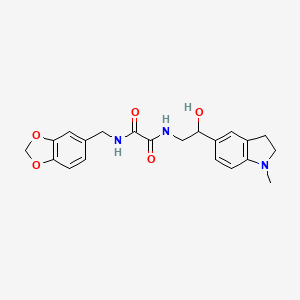 N1-(benzo[d][1,3]dioxol-5-ylmethyl)-N2-(2-hydroxy-2-(1-methylindolin-5-yl)ethyl)oxalamide