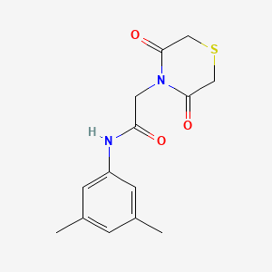 molecular formula C14H16N2O3S B2858156 N-(3,5-dimethylphenyl)-2-(3,5-dioxothiomorpholin-4-yl)acetamide CAS No. 868215-09-2