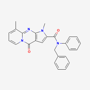 B2858158 N-benzyl-1,9-dimethyl-4-oxo-N-phenyl-1,4-dihydropyrido[1,2-a]pyrrolo[2,3-d]pyrimidine-2-carboxamide CAS No. 864855-27-6