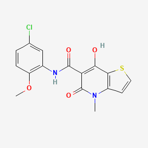 N-(5-chloro-2-methoxyphenyl)-7-hydroxy-4-methyl-5-oxo-4,5-dihydrothieno[3,2-b]pyridine-6-carboxamide