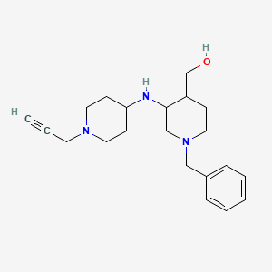 molecular formula C21H31N3O B2858170 (1-Benzyl-3-{[1-(prop-2-yn-1-yl)piperidin-4-yl]amino}piperidin-4-yl)methanol CAS No. 1445161-73-8