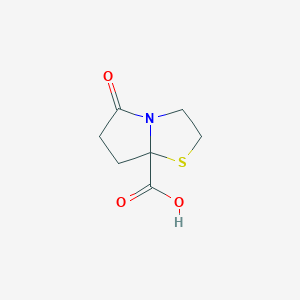 molecular formula C7H9NO3S B2858174 5-Oxo-hexahydropyrrolo[2,1-b][1,3]thiazole-7a-carboxylic acid CAS No. 155796-08-0