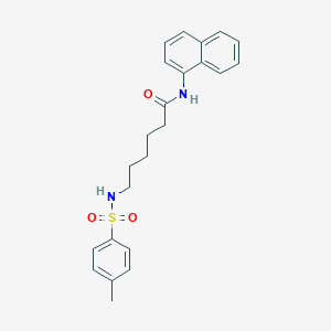 molecular formula C23H26N2O3S B285818 6-{[(4-methylphenyl)sulfonyl]amino}-N-(1-naphthyl)hexanamide 