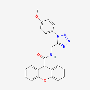 molecular formula C23H19N5O3 B2858185 N-((1-(4-methoxyphenyl)-1H-tetrazol-5-yl)methyl)-9H-xanthene-9-carboxamide CAS No. 897614-98-1