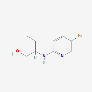 molecular formula C9H13BrN2O B2858186 2-[(5-Bromopyridin-2-yl)amino]butan-1-ol CAS No. 1154994-44-1; 1807939-43-0
