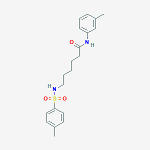 molecular formula C20H26N2O3S B285820 N-(3-methylphenyl)-6-{[(4-methylphenyl)sulfonyl]amino}hexanamide 
