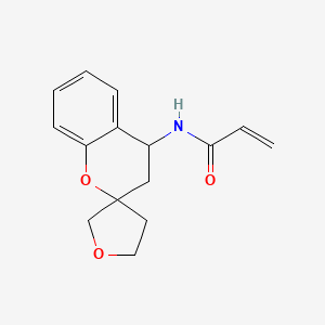 molecular formula C15H17NO3 B2858202 N-Spiro[3,4-dihydrochromene-2,3'-oxolane]-4-ylprop-2-enamide CAS No. 2361658-25-3