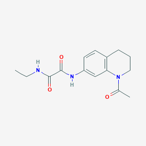 molecular formula C15H19N3O3 B2858203 N'-(1-acetyl-3,4-dihydro-2H-quinolin-7-yl)-N-ethyloxamide CAS No. 898424-30-1