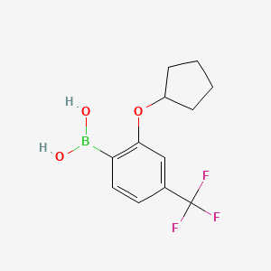 molecular formula C12H14BF3O3 B2858204 2-Cyclopentyloxy-4-(trifluoromethyl)phenylboronic acid CAS No. 2096333-26-3