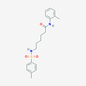 molecular formula C20H26N2O3S B285821 N-(2-methylphenyl)-6-{[(4-methylphenyl)sulfonyl]amino}hexanamide 
