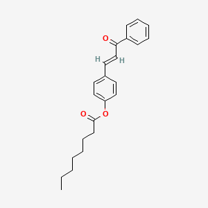 molecular formula C23H26O3 B2858221 4-[(E)-3-oxo-3-phenyl-1-propenyl]phenyl octanoate CAS No. 331459-88-2