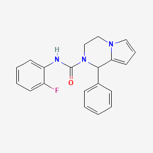 molecular formula C20H18FN3O B2858223 N-(2-fluorophenyl)-1-phenyl-1H,2H,3H,4H-pyrrolo[1,2-a]pyrazine-2-carboxamide CAS No. 899749-75-8