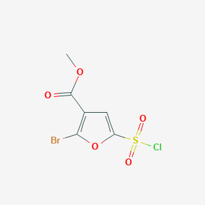 molecular formula C6H4BrClO5S B2858227 Methyl 2-bromo-5-(chlorosulfonyl)furan-3-carboxylate CAS No. 2138232-95-6
