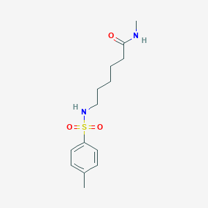 molecular formula C14H22N2O3S B285823 N-methyl-6-{[(4-methylphenyl)sulfonyl]amino}hexanamide 