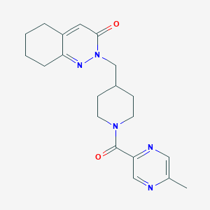 molecular formula C20H25N5O2 B2858238 2-{[1-(5-Methylpyrazine-2-carbonyl)piperidin-4-yl]methyl}-2,3,5,6,7,8-hexahydrocinnolin-3-one CAS No. 2097922-03-5