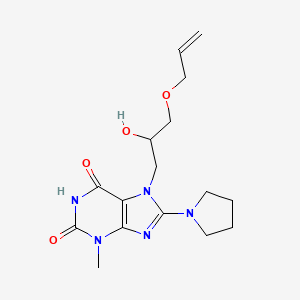 7-(3-(allyloxy)-2-hydroxypropyl)-3-methyl-8-(pyrrolidin-1-yl)-1H-purine-2,6(3H,7H)-dione