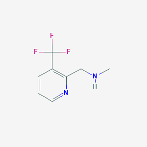 molecular formula C8H9F3N2 B2858241 N-Methyl-1-(3-(trifluoromethyl)pyridin-2-yl)methanamine CAS No. 1582801-09-9