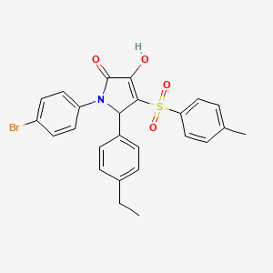 molecular formula C25H22BrNO4S B2858258 1-(4-bromophenyl)-5-(4-ethylphenyl)-3-hydroxy-4-tosyl-1H-pyrrol-2(5H)-one CAS No. 1358718-19-0