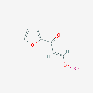 molecular formula C7H5KO3 B2858259 Potassium;(E)-3-(furan-2-yl)-3-oxoprop-1-en-1-olate CAS No. 2490442-02-7