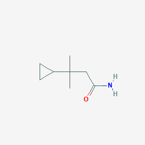 molecular formula C8H15NO B2858260 3-Cyclopropyl-3-methylbutanamide CAS No. 1820683-28-0