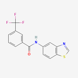 molecular formula C15H9F3N2OS B2858272 N-(benzo[d]thiazol-5-yl)-3-(trifluoromethyl)benzamide CAS No. 923070-11-5