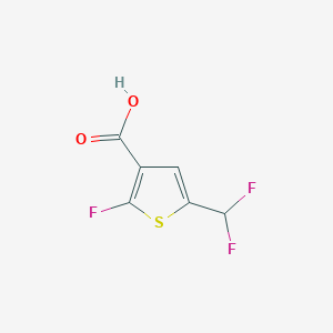 molecular formula C6H3F3O2S B2858278 5-(Difluoromethyl)-2-fluorothiophene-3-carboxylic acid CAS No. 2248395-87-9
