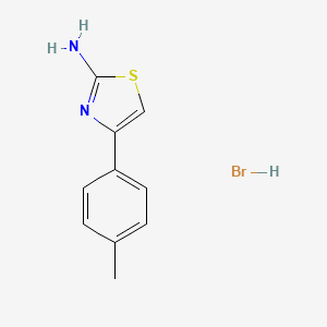 molecular formula C10H11BrN2S B2858294 4-p-Tolyl-thiazol-2-ylamine hydrobromide CAS No. 2103-91-5; 24966-91-4